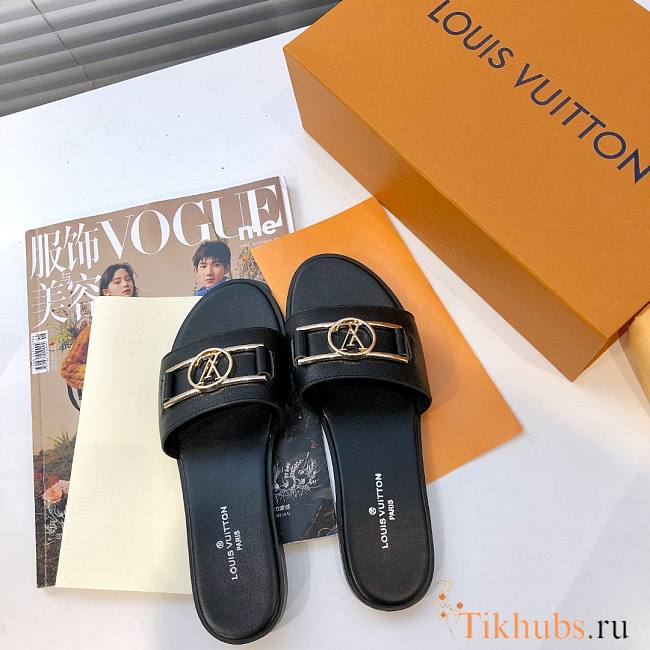 LV Slippers Black 04 - 1