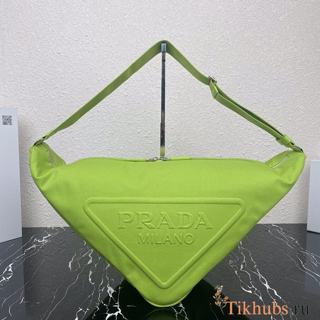 Canvas Triangle Bag Green 2VY007 Size 60 x 22.5 x 28 cm - 1