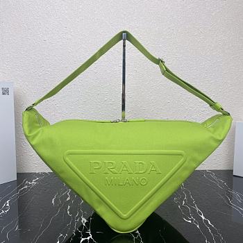 Canvas Triangle Bag Green 2VY007 Size 60 x 22.5 x 28 cm