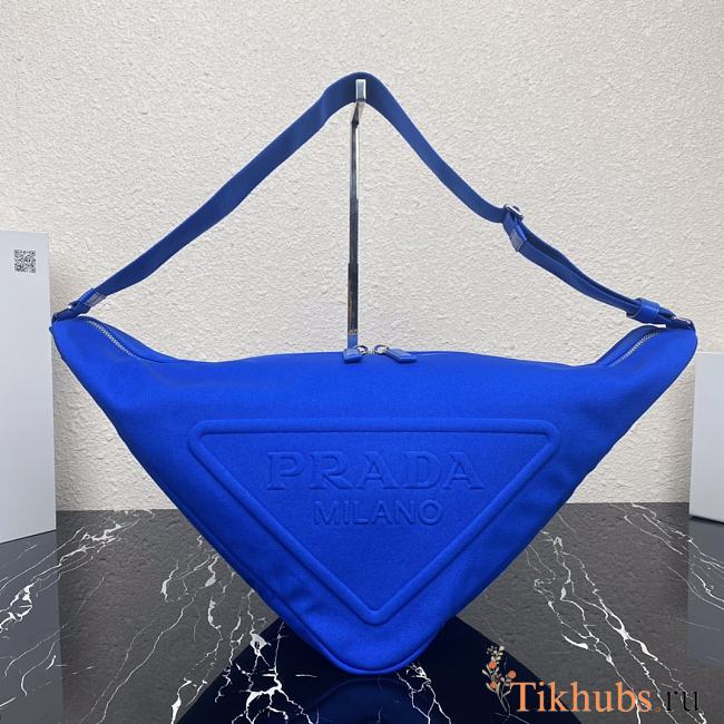 Canvas Triangle Bag Blue 2VY007 Size 60 x 22.5 x 28 cm - 1