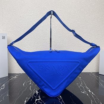 Canvas Triangle Bag Blue 2VY007 Size 60 x 22.5 x 28 cm