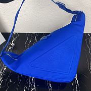 Canvas Triangle Bag Blue 2VY007 Size 60 x 22.5 x 28 cm - 3