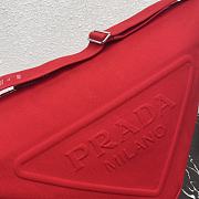 Canvas Triangle Bag Red  2VY007 Size 60 x 22.5 x 28 cm - 2