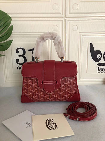 Goyard Saïgon Souple Mini Bag Red Size 15 x 7.5 x 20 cm