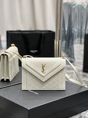 YSL Gaby Mini Satchel White 685574 20×14.5×4.5cm - 1