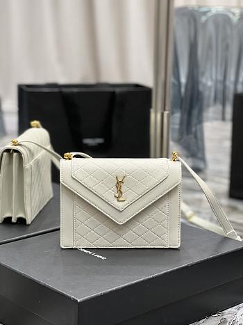 YSL Gaby Mini Satchel White 685574 20×14.5×4.5cm