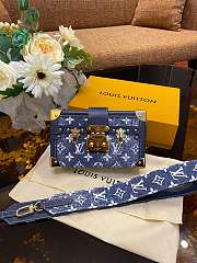 LV Petite Malle Denim Bag Blue M59717 20 x 12.5 x 5cm - 1