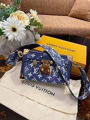 LV Petite Malle Denim Bag Blue M59717 20 x 12.5 x 5cm - 3