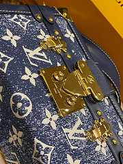 LV Petite Malle Denim Bag Blue M59717 20 x 12.5 x 5cm - 6