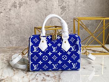 LV Speedy Blue Denim Bag 20.5x13.5x12cm