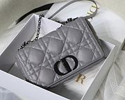 Dior Caro Black Hardware in Grey 25x 15.5x 8 cm - 1