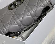 Dior Caro Black Hardware in Grey 25x 15.5x 8 cm - 2