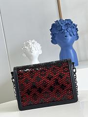 LV Dauphine Black Red 25cm - 3