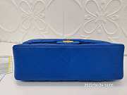 Modishbags Jumbo Flap Blue Bag With Silver Or Gold Hardware 30cm - 5