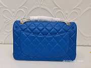 Modishbags Jumbo Flap Blue Bag With Silver Or Gold Hardware 30cm - 4