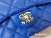 Modishbags Jumbo Flap Blue Bag With Silver Or Gold Hardware 30cm - 2