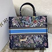 Dior Book Tote Blue Multicolor D-Constellation Embroidery 42x18x35cm - 4