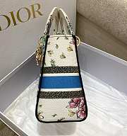 Dior Lady D-lite Latte Multicolor Embroidery 24cm - 5