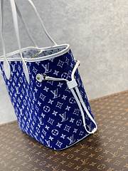 LV Neverfull MM Blue 31x28x14cm - 4