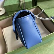 Gucci GG Marmont Matelassé Mini Blue Bag 23x14x6cm - 6