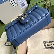 Gucci GG Marmont Matelassé Mini Blue Bag 23x14x6cm - 5