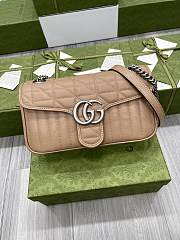 Gucci Marmont Rose Beige Matelassé Leather 26x15x7cm - 1