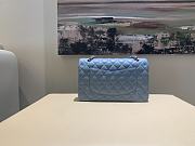 Chanel Flap Bag Blue Lambskin Silver Hardware 25.5cm - 3