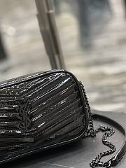 YSL Lou Mini Black Patent 18×10×5cm - 3