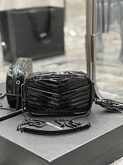 YSL Lou Mini Black Patent 18×10×5cm - 2