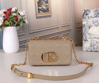 Dior Caro Beige Gold Hardware Size 20 x 12 x 7 cm