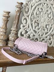 Chanel Leboy Grain Calfskin Light Pink Silver Hardware 25cm - 3