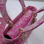 Dior Lady D-lite Pink Embroidery 24cm - 4