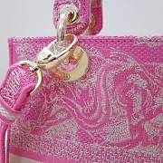 Dior Lady D-lite Pink Embroidery 24cm - 3