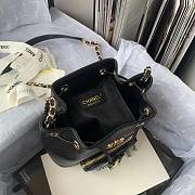 Chanel Bucket Bag Calfskin Black 21x19x8cm - 5