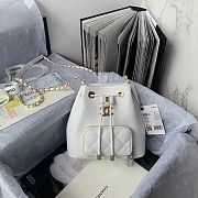 Chanel Bucket Bag Calfskin White 21x19x8cm - 1