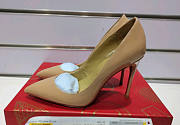 Christian Louboutin Nude Patent High Heels - 1