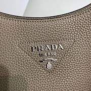 Prada Leather Hobo Clay Gray Bag 30x28x12cm - 2