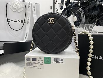 Chanel Crossbody Round Circle Gold Chain 12x12x4.5cm