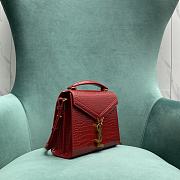 YSL Cassandra Crocodile Embossed Red 20x7.5x16cm - 2