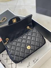 Chanel Flap Bag Gold Ball Lambskin Gold Hardware Black 20cm - 2