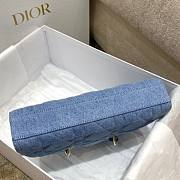 Dior Lady D-JOY Blue Cannage Denim 26x13.5x5cm - 6