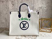 LV Onthego Blue Handle 41x34x19cm - 1