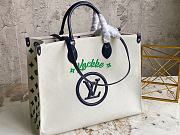 LV Onthego Blue Handle 41x34x19cm - 3