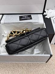 Chanel Flap Bag Lambskin Black CC Funky 21x17x6cm - 4