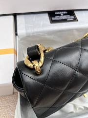 Chanel Flap Bag Lambskin Black CC Funky 21x17x6cm - 6