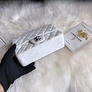 Chanel Flap Bag Caviar in White 20cm with Silver Hardware - 2