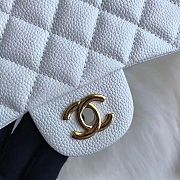 Chanel Flap Bag Caviar in White 20cm with Gold Hardware - 3