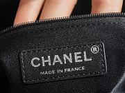 Chanel Shopping Bag Caviar Black Silver Hardware 33cm - 5
