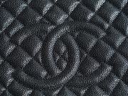 Chanel Shopping Bag Caviar Black Silver Hardware 33cm - 6