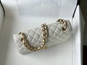 Chanel Flap Bag Caviar in White 25cm with Gold Hardware - 6